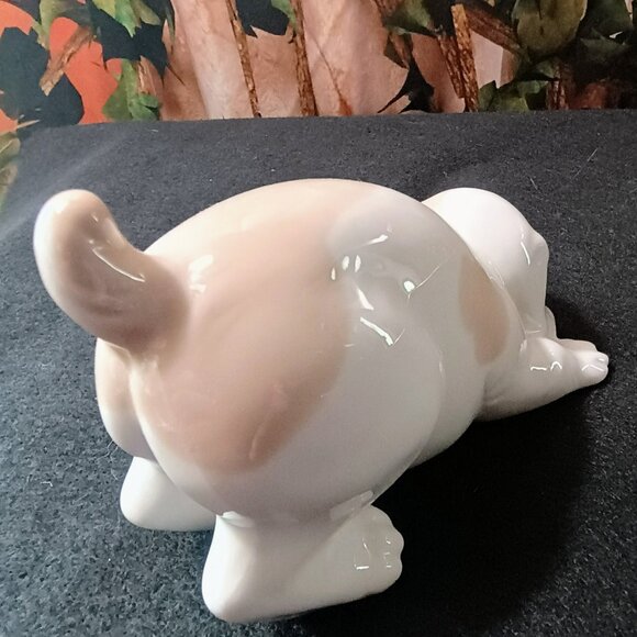EUC: Vinatage Nao by Lladró Figurine White & Tan Spaniel Puppy Dog Collectible - Picture 2 of 3